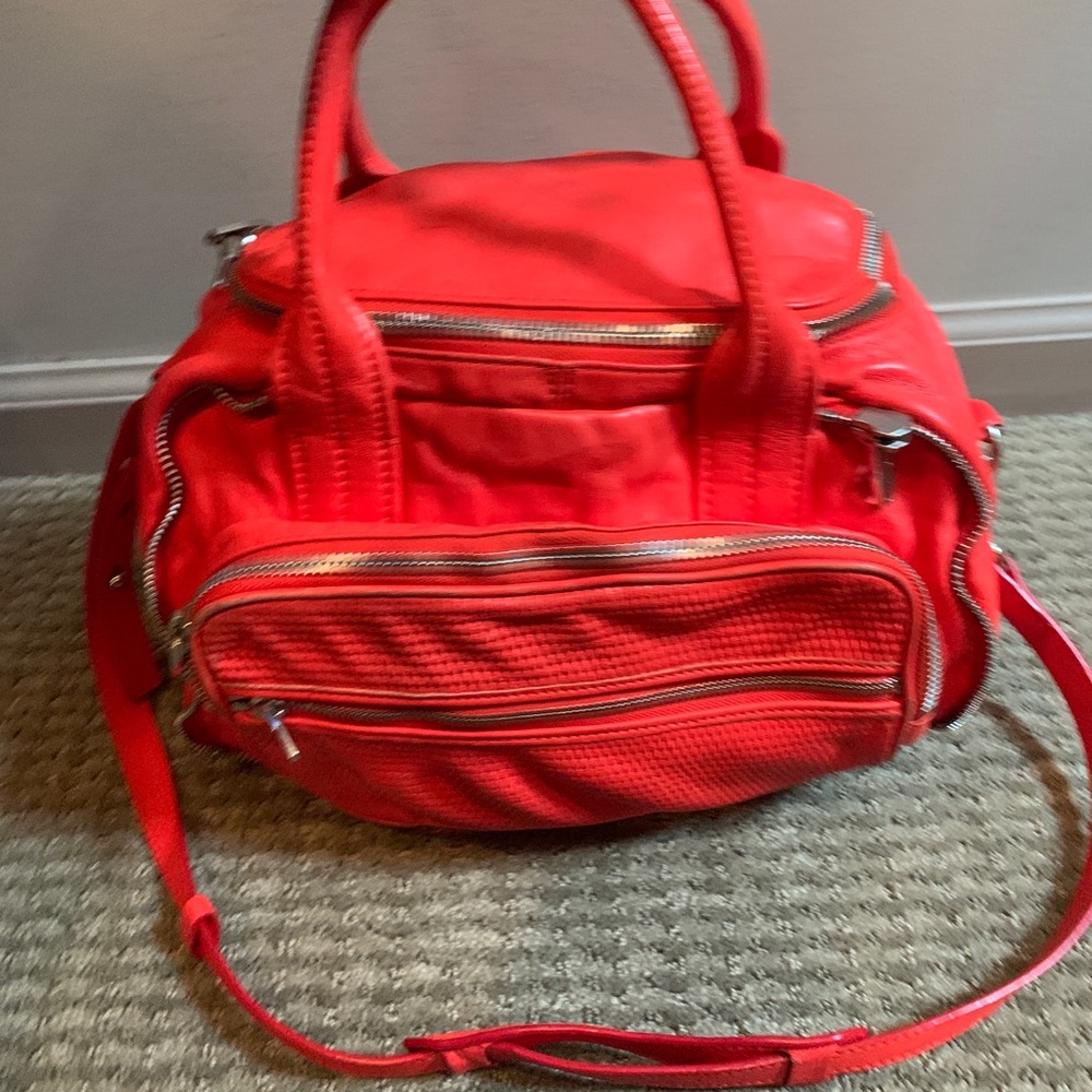 Alexander Wang satchel with removable crossbody strap.